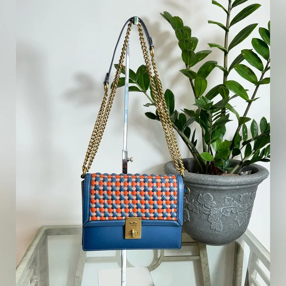 Coach‎ Hutton Shoulder/Crossbody Bag with Weaving. - Picture 4 of 10